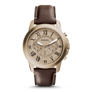Watch strap Fossil FS5107 Leather Brown 22mm